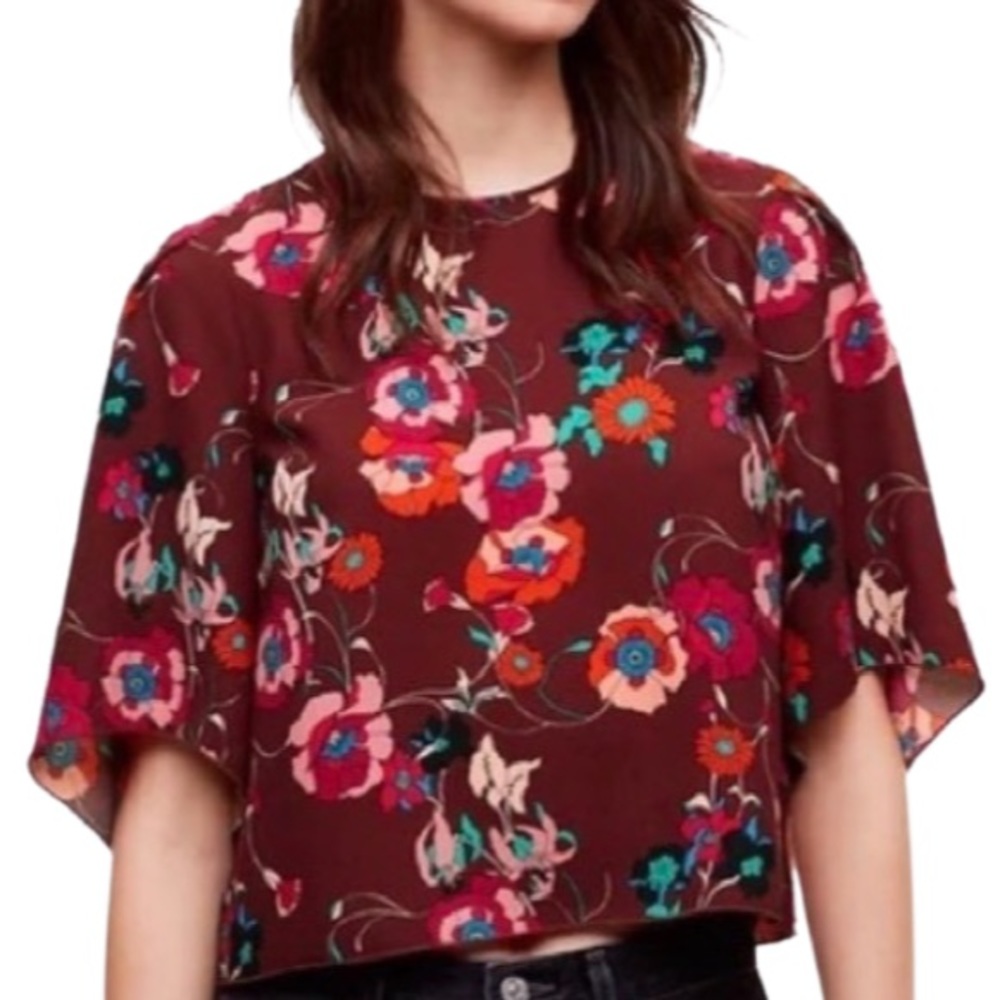 Aritzia Wilfred Cambria floral blouse XXS colorful top
